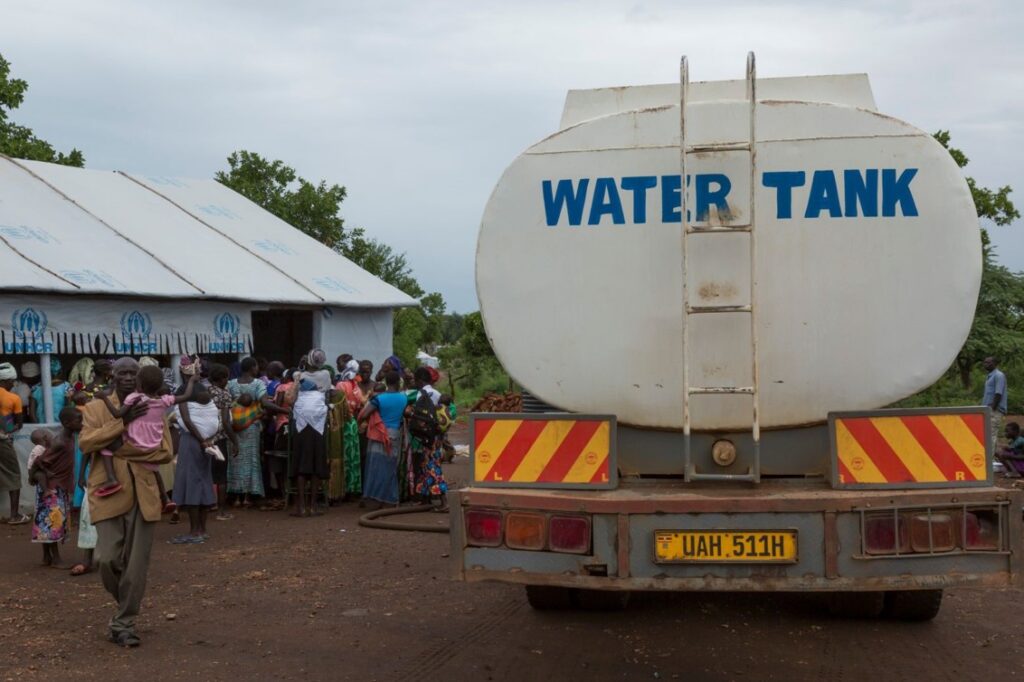 Flüchlingslager Uganda Wasser